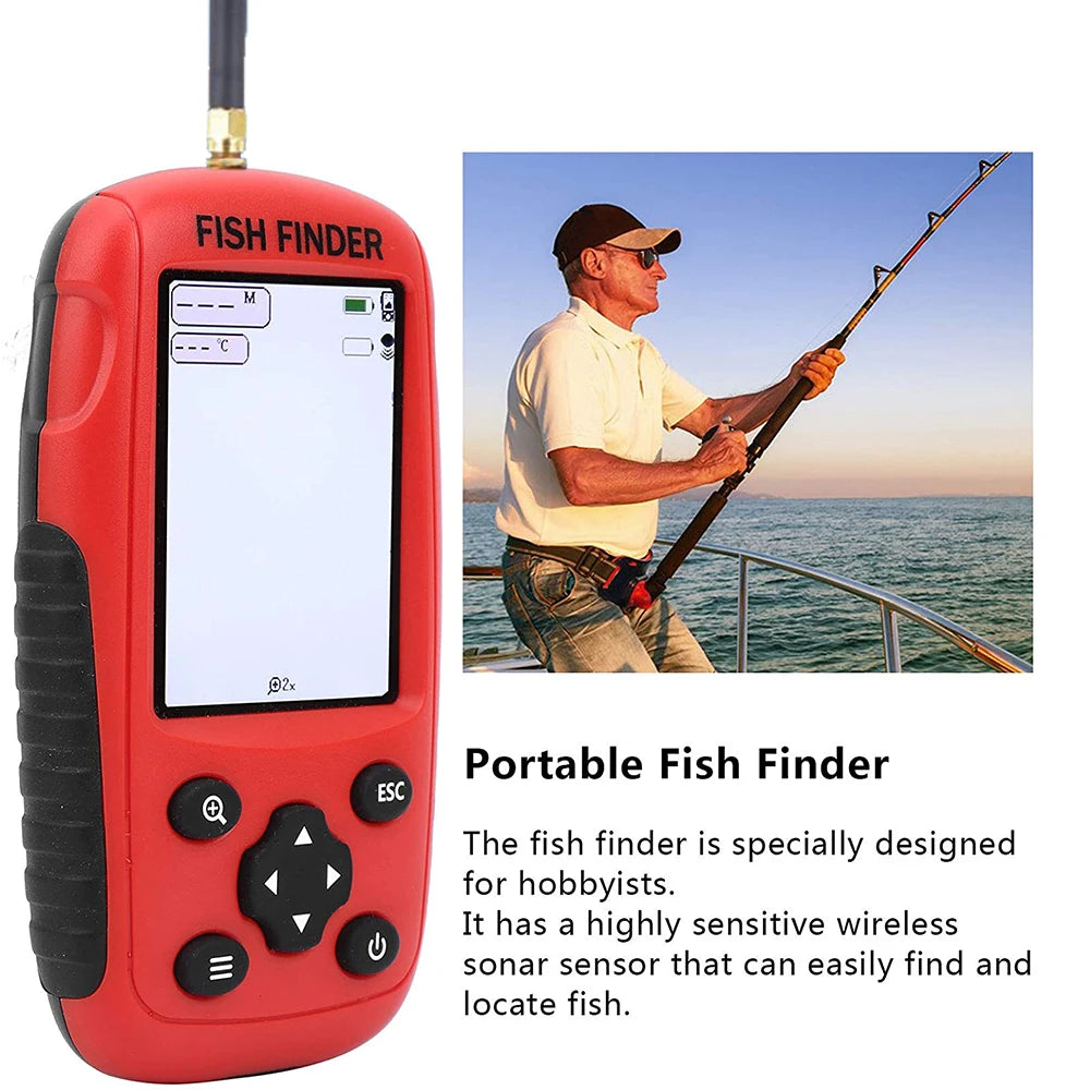 2023New Sonar Fish Finder Rechargeable Wireless Sensor Fishing Portable Fish Finder