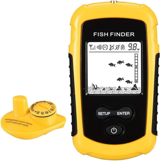 Sonar Handheld Fish Finder Transducer Portable Water Depth Finder Boat Kayak Wireless Transducer Fish Finders